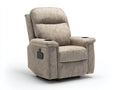 Sillones reclinables tapizado de tela 98 x 96 x 108 cm - beige - diseño eléctrico con portavasos y panel de control