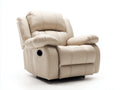 Sillones reclinables tapizado 98 x 94 x 105 cm - beige - diseño acolchado con reposapiés extensible