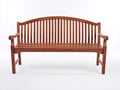 Bancos de jardín de madera 160 x 64 x 94 cm - marrón - diseño clásico con respaldo curvo
