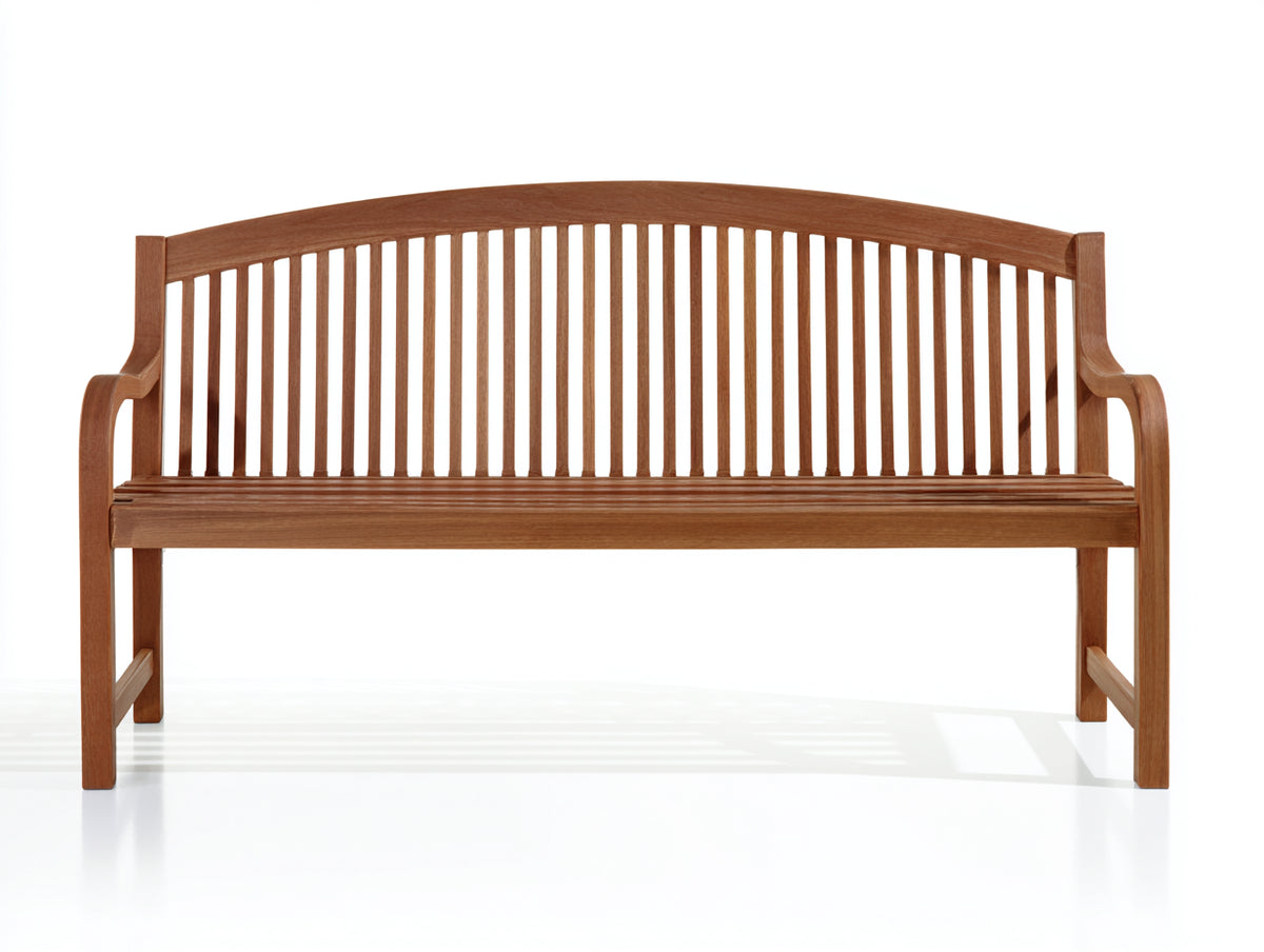 Banco de jardín de madera 160x60x90 cm color marrón para exterior estilo clásico