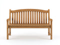Bancos de jardín de madera 160x62x90 cm - roble natural - respaldo de lamas y reposabrazos para exterior