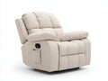 Sillones reclinables tapizados en tela 100x98x106 cm - beige claro - respaldo acolchado con control lateral para salón