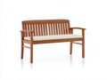 Banco de jardín de madera 150x60x90 cm color marrón-blanco para exterior estilo moderno