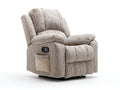 Sillones reclinables tapizados en pana 98x96x105 cm - beige - respaldo acolchado con control lateral para salón